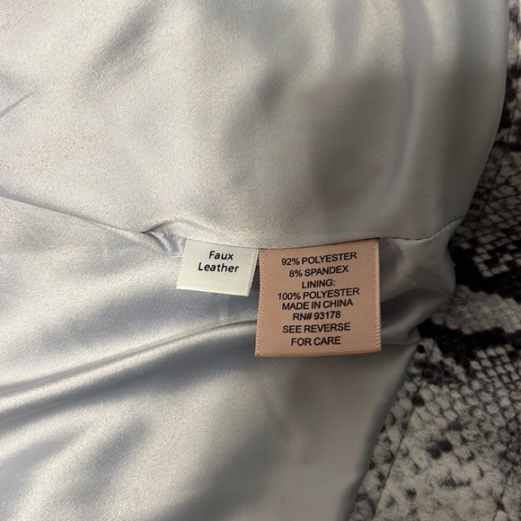 NWT Philosophy Snakeskin Jacket, Blazer, White, Gray, Moto, Faux Leather, Size M - Picture 7 of 10